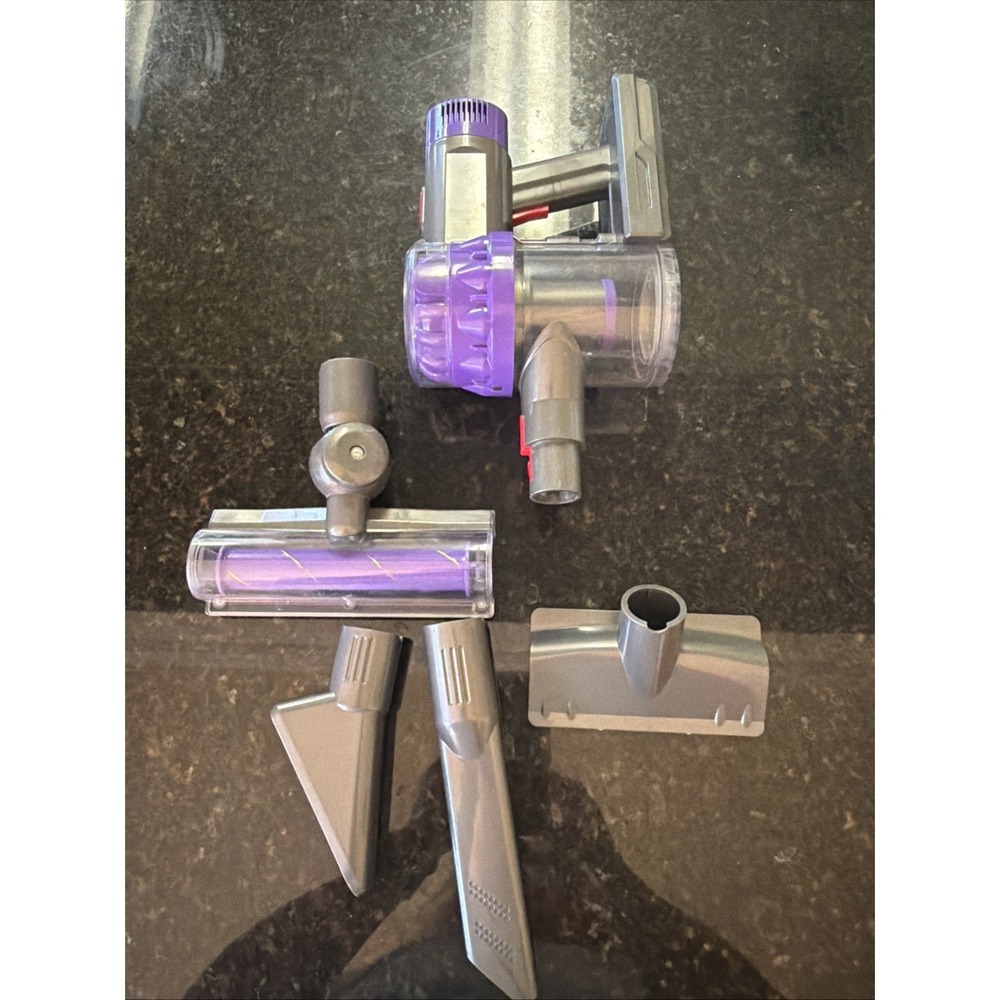 Dyson Kids Handheld Vacuum Cleaner Toy w/attachments WORKS